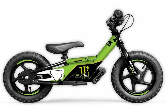 Dcor 10-80-201B Monster Energy Kawasaki Stacyc Graphics Kit for 16in. Brushless
