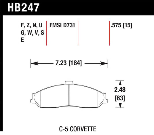 Hawk Performance HB247U.575 HAWK DTC-70 Brake Pad Sets