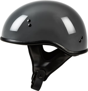 Highway 21 .357 Solid Half Helmet Gray