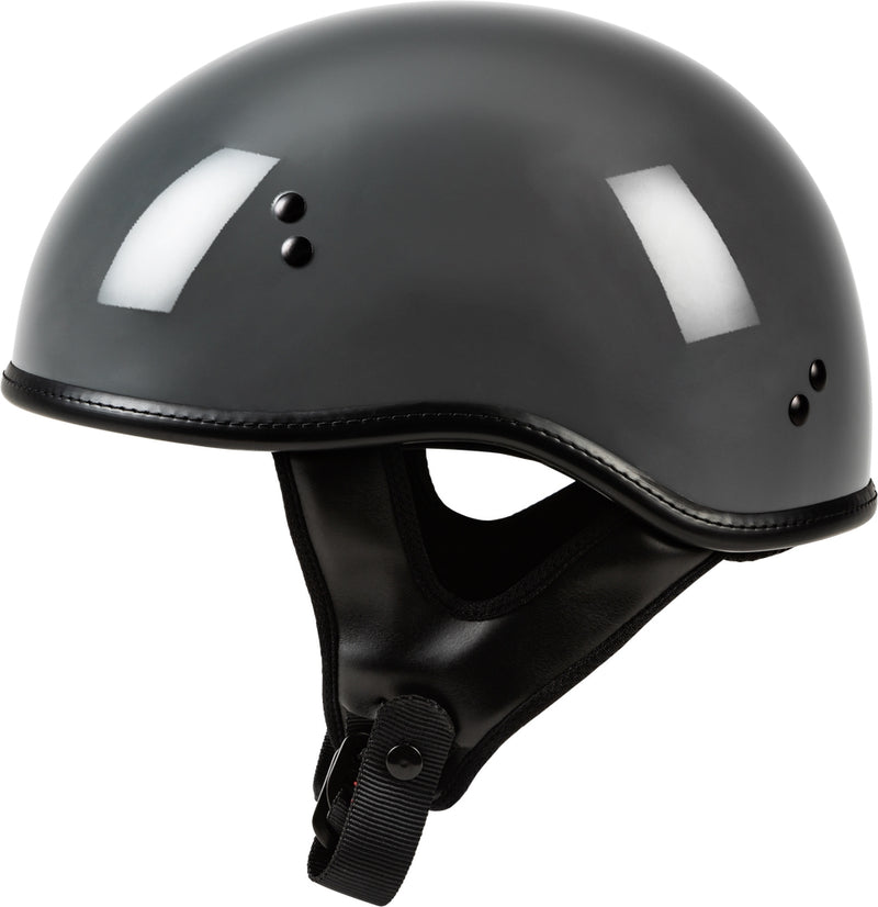 Highway 21 .357 Solid Half Helmet Gray
