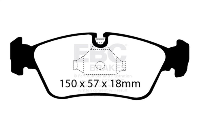 Ebc DP41211R EBC Yellowstuff Brake Pad Sets
