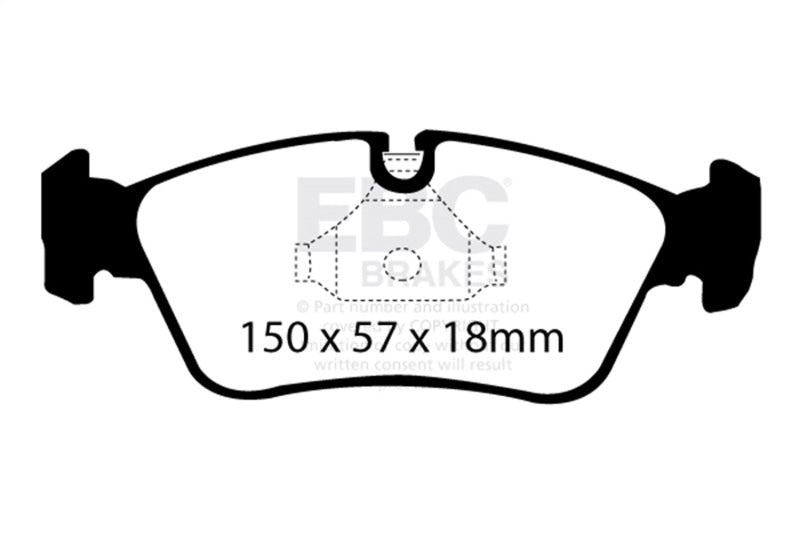 Load image into Gallery viewer, Ebc DP41211R EBC Yellowstuff Brake Pad Sets
