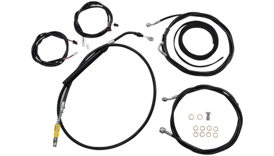 La Choppers LA-8056KT3-13B Complete Plug and Play Cable Kit - Black Vinyl