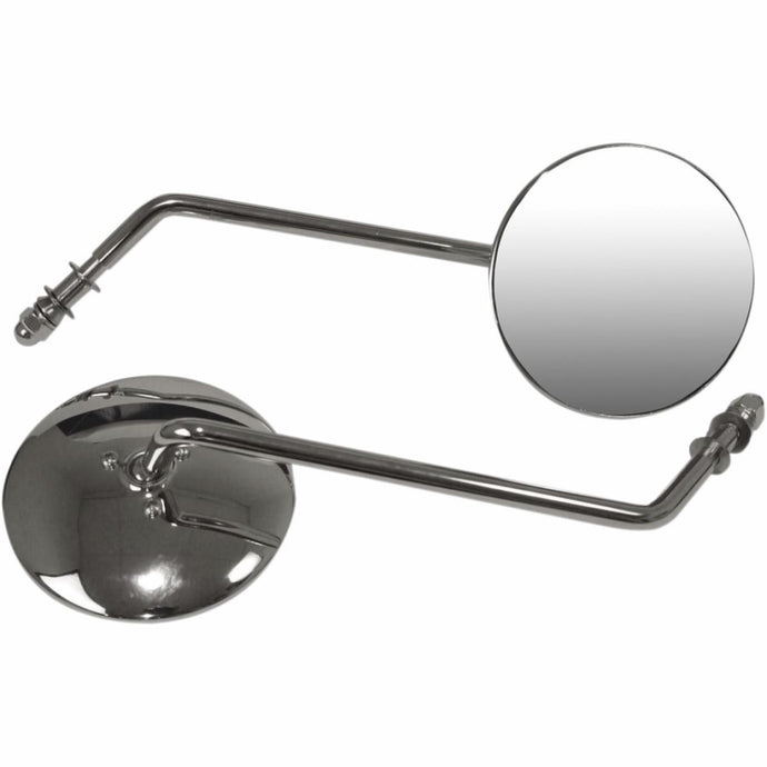 Emgo 20-21795 Chrome Universal Steel Mirror - Stamped Steel - Round