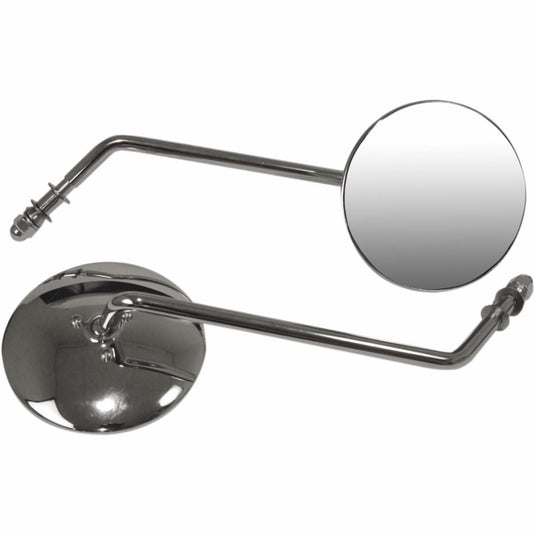 Emgo 20-21795 Chrome Universal Steel Mirror - Stamped Steel - Round