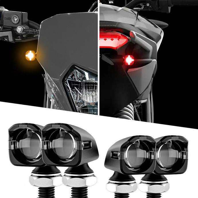 Xk Glow XK034022-B-KIT Mini Turnz Led Turn Signal - Front/Rear |  Amber/Red