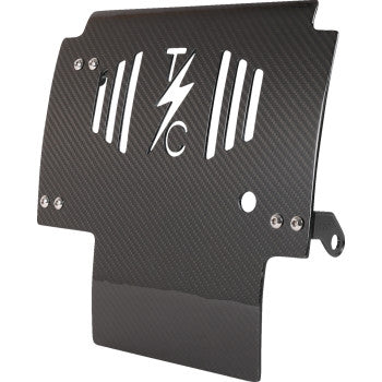Thrashin Supply Company TSC-3034-1 Carbon Fiber Skid Plate - Black Brackets