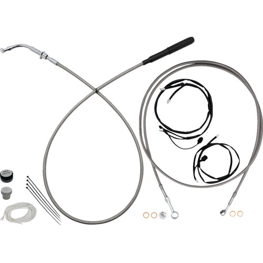 Fat Baggers, Inc. 249916-C EZ Install Upper Clutch Cable Kit - 16in. - Chrome