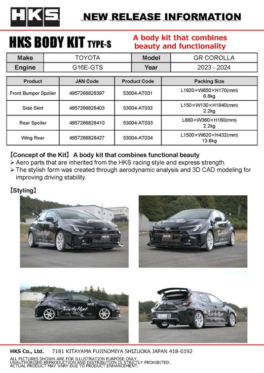 Hks 53004-AT031 HKS Premium Body Kits
