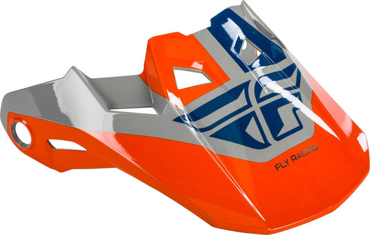 Fly Racing Visor for Formula Helmets - Gray/Orange/Blue - XL to 2X