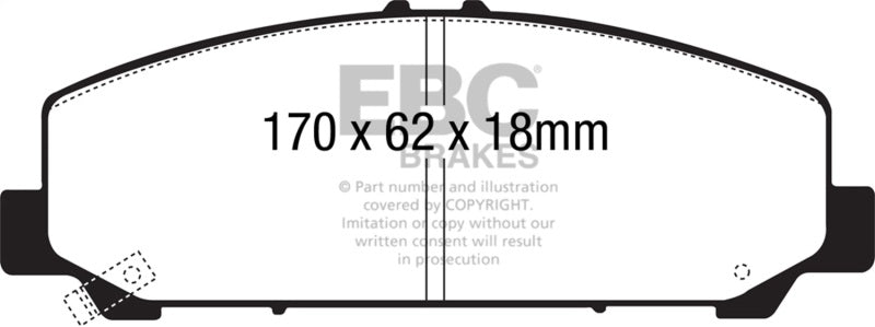 Load image into Gallery viewer, Ebc DP41808R EBC Yellowstuff Brake Pad Sets
