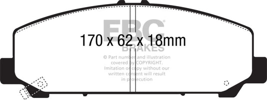 Ebc DP41808R EBC Yellowstuff Brake Pad Sets