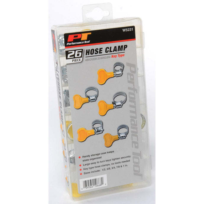 Performance Tools W5231 26-Piece Key Type Hose Clamps