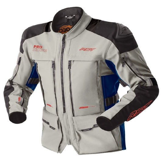 Rst Pro Series Adventure D30 Womens Jacket (X-Large, Silver/Blue)