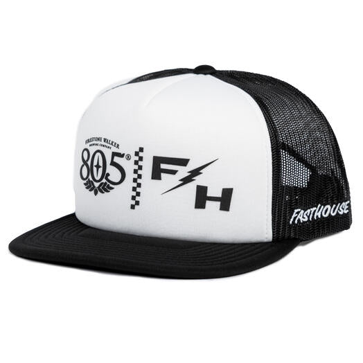 Fasthouse 805 Bond Hat (One Size Fits Most, Black/White)