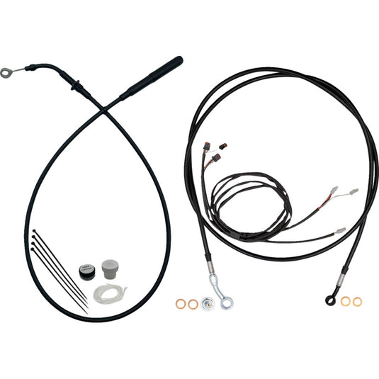 Fat Baggers, Inc. 219012-B EZ Install Upper Clutch Cable Kit - 11in. to 12in. - Black
