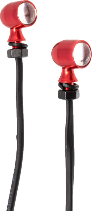 Letric Lighting Co. LLC-45CR-WA 45-Caliper Mini LED White Running/Amber Turn Signal  - Red