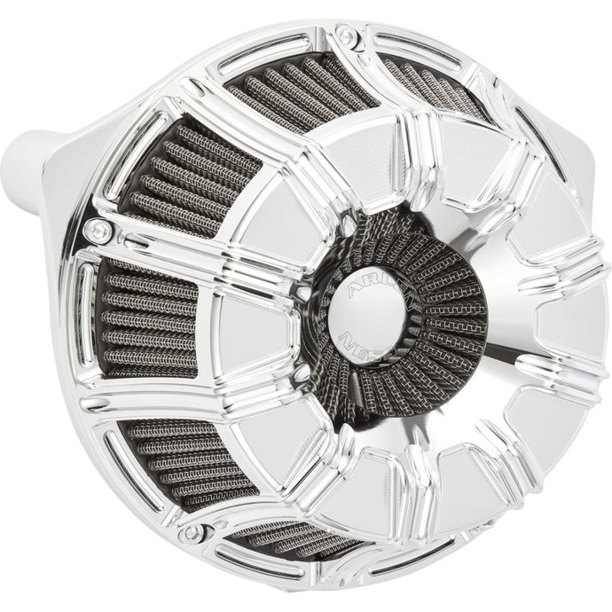 Arlen Ness 600-222 Inverted Series Air Cleaner Kit - 10-Gauge - Chrome
