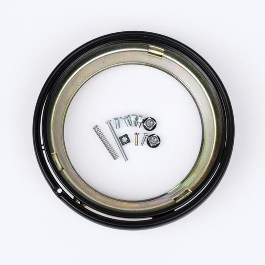 J&M 0703361 7in. Headlight Adapter Rings - Black