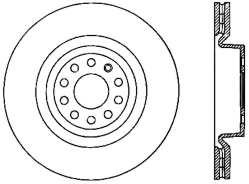 Load image into Gallery viewer, Stoptech 126.33098CSR ST Slotted Sport Brake Rotors

