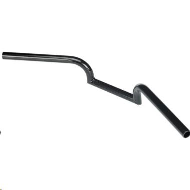 Biltwell Inc. 6013-2016 1in. Mustache Slotted Handlebar - Black Electroplated