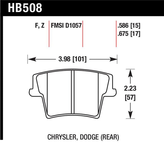 Hawk Performance HB508F.675 HAWK HPS Brake Pad Sets