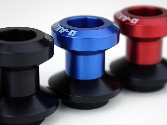 Driven Racing DXS-8.2 BL 8mm Swingarm D Axis Spools - Black/Blue