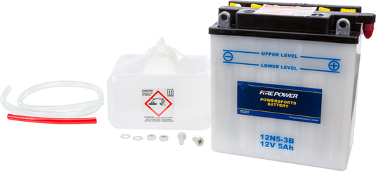 Fire Power 12N5-3B Conventional 12V Standard Battery with Acid Pack