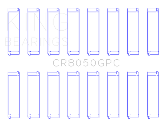 King Engine Bearings CR8050GPCSTDX KING Connecting Rod Bearings