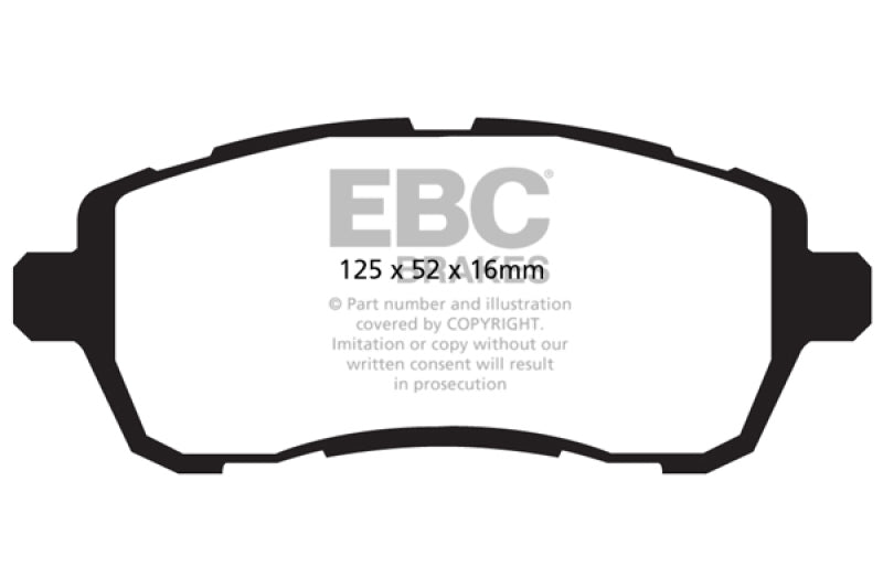 Load image into Gallery viewer, Ebc DP42002R EBC Yellowstuff Brake Pad Sets
