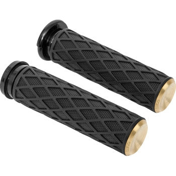 Arlen Ness 500-009 Diamond Grips - Black
