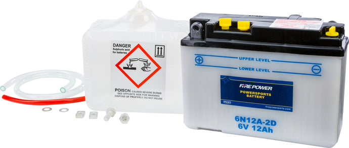 Fire Power 6N12A-2D Conventional 6V Standard Battery with Acid Pack