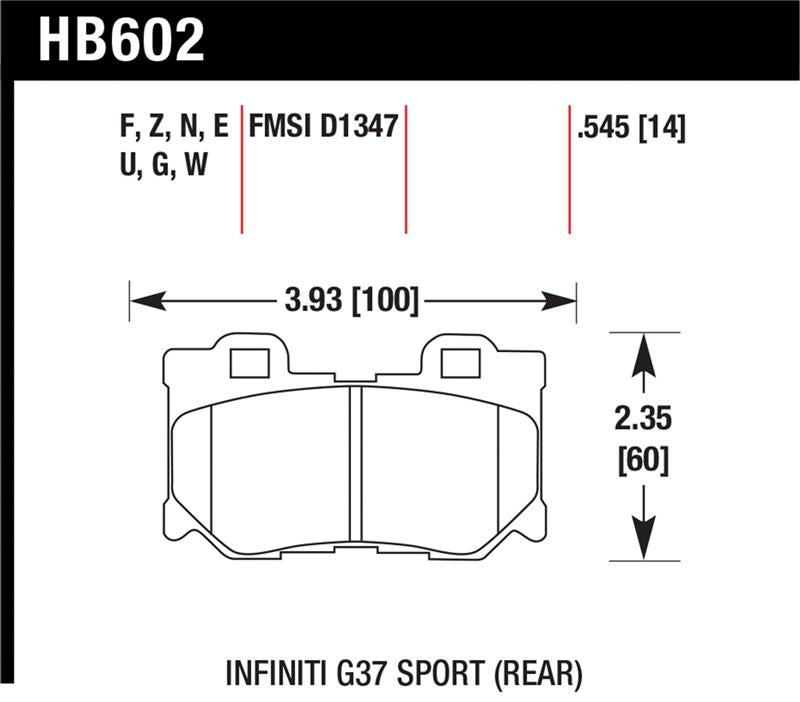 Load image into Gallery viewer, Hawk Performance HB602Z.545 HAWK Ceramic Brake Pad Sets
