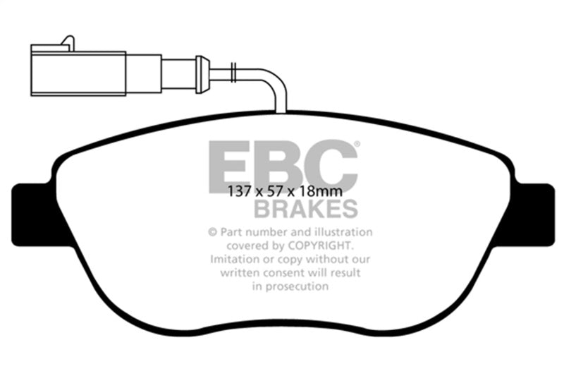 Load image into Gallery viewer, Ebc DP41383R EBC Yellowstuff Brake Pad Sets

