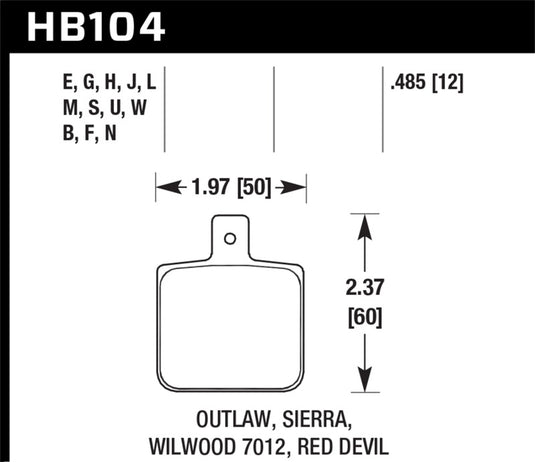 Hawk Performance HB104N.485 HAWK HP+ Brake Pad Sets