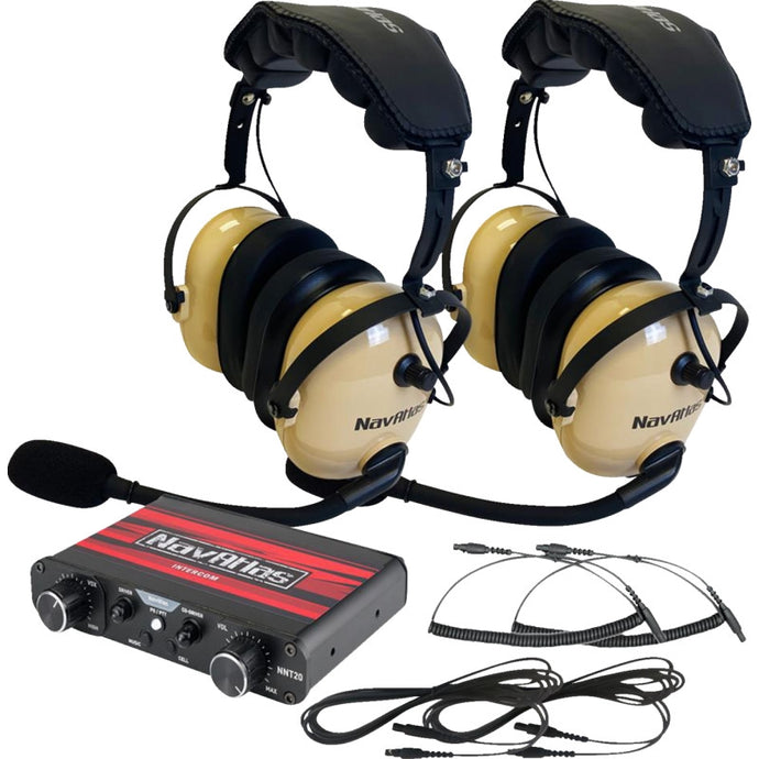 Navatlas NIO232PK Wide Intercom with Premium Over the Head Headset - Beige