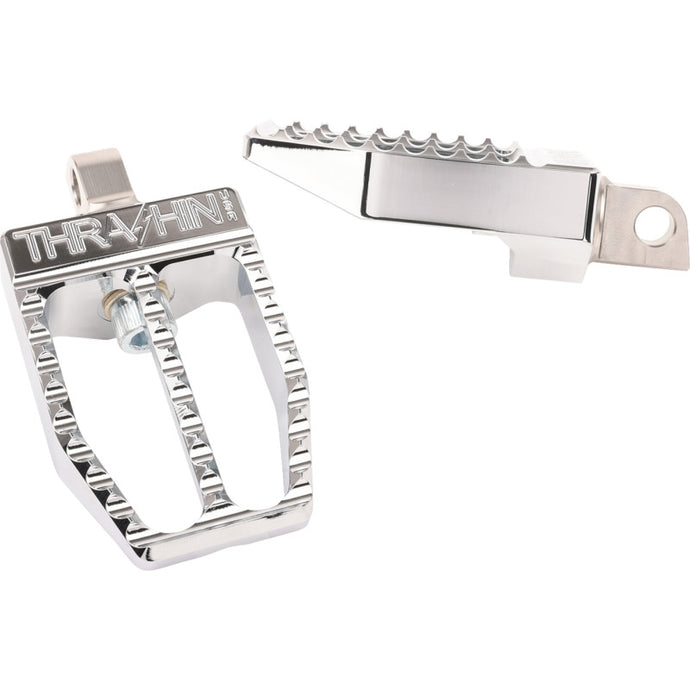 Thrashin Supply Company TSC-2019-3-D Militant Male-Mount Footpegs - Chrome