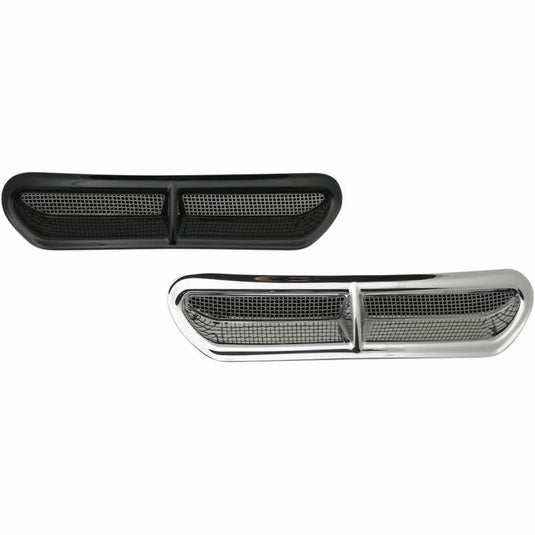 Custom Dynamics HD-VENT-INSER-B Fairing Vent Trim w/ Stainless Steel Mesh - Gloss Black