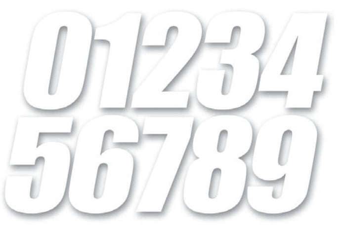 Dcor 45-16-6 Individual Numbers 6in. - No.6 - White