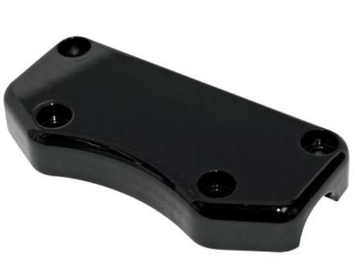 Drag Specialties 0602-0348 Buffalo Handlebar Clamp - Smooth - Without Hidden Screws - Gloss Black