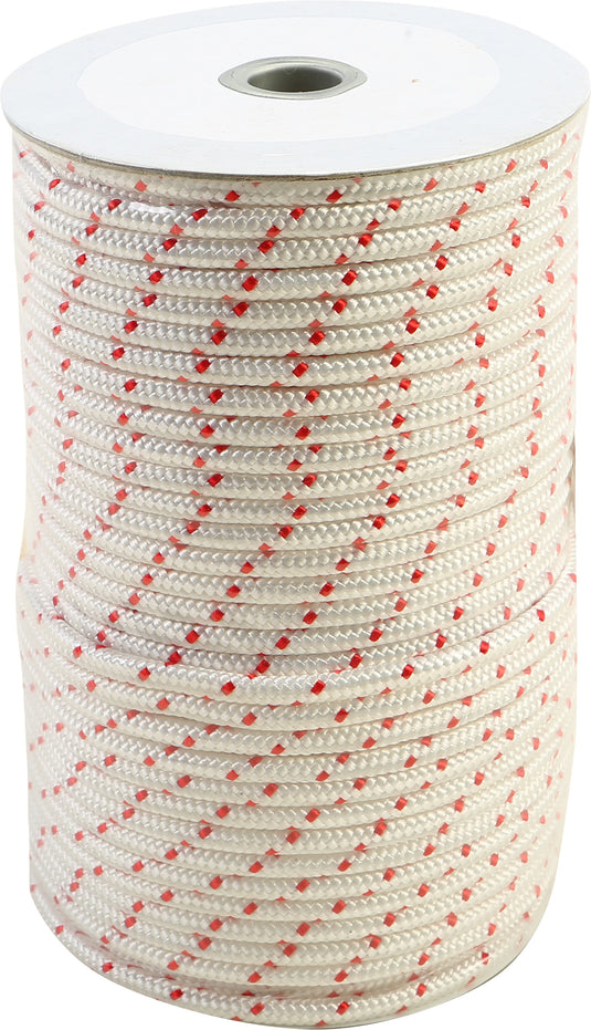 Sports Parts Inc 85-206-02 Nylon Starter Rope - Polyester - White/Red - 7/32in. Diameter