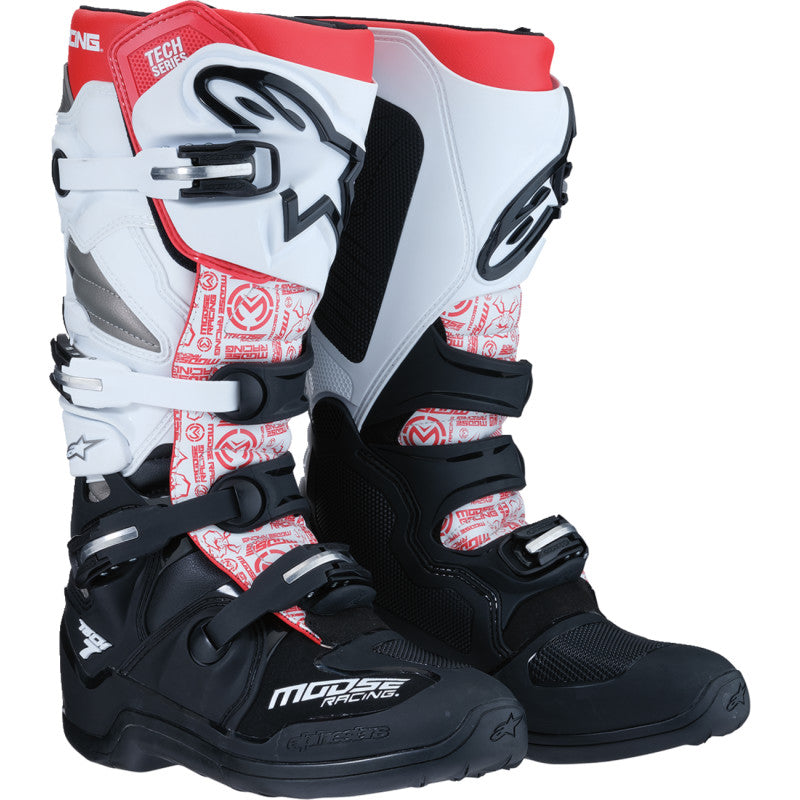Moose Racing Tech 7 Boots by Alpinestars Black/White/Red White
