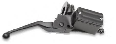 Drag Specialties 0610-0687 5/8in. Single-Disc Master Cylinder with Lever and Clamp Half - Black