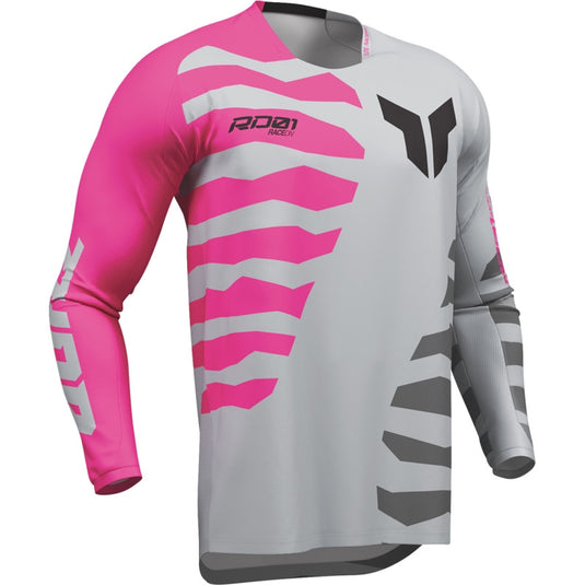 Thor Launchmode Shredder Jersey (XXX-Large, Gray/Fuchsia)