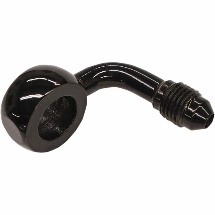 Magnum 1704-56 7/16in. Banjo X AN-3 Brake Line Fitting - 90 Deg. - Black