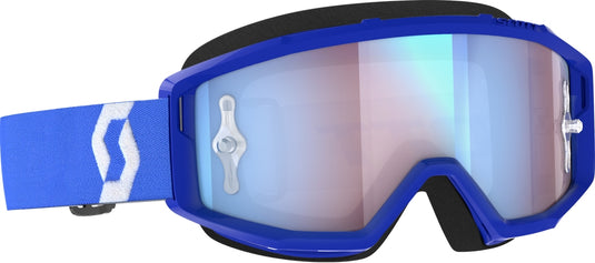 Scott Usa Primal Goggles (One Size Fits Most, Blue/White / Blue Chrome Works Lens)