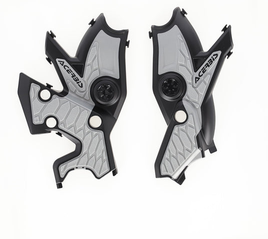 Acerbis 2911461001 X-Grip Frame Protectors - Black/Silver