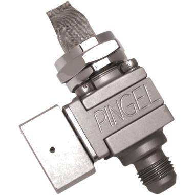 Pingel GV23G Guzzler Fuel Valve - 22mm - 6AN Single Outlet - Clear Anodized