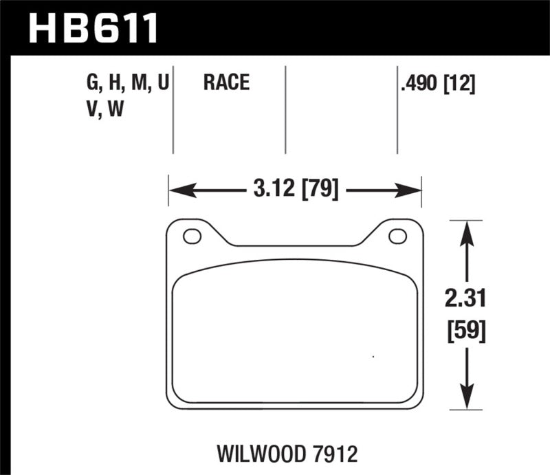 Load image into Gallery viewer, Hawk Performance HB611G.490 HAWK DTC-60 Brake Pad Sets

