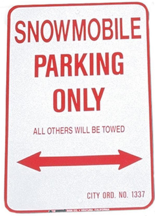Voss 1218SPK 12x18in. Parking Only Sign - Snowmobile